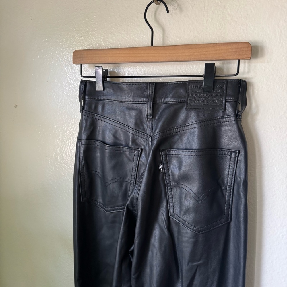 Levi’s | Premium 70’s Flare Faux Leather Jeans - Picture 5 of 7